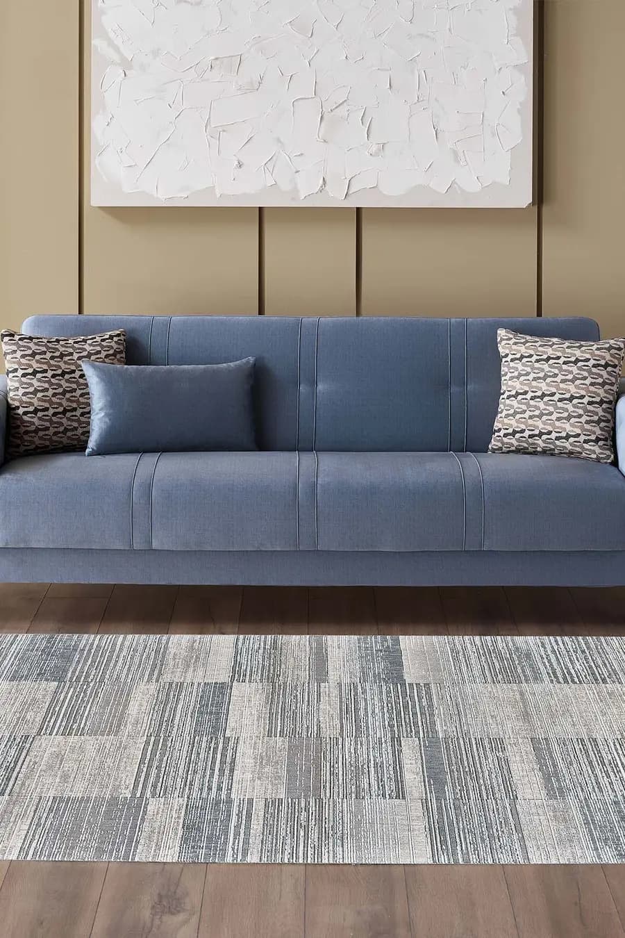 Adara 18347 Dikdörtgen Tozumaz Halı 160X230 - Mavi
