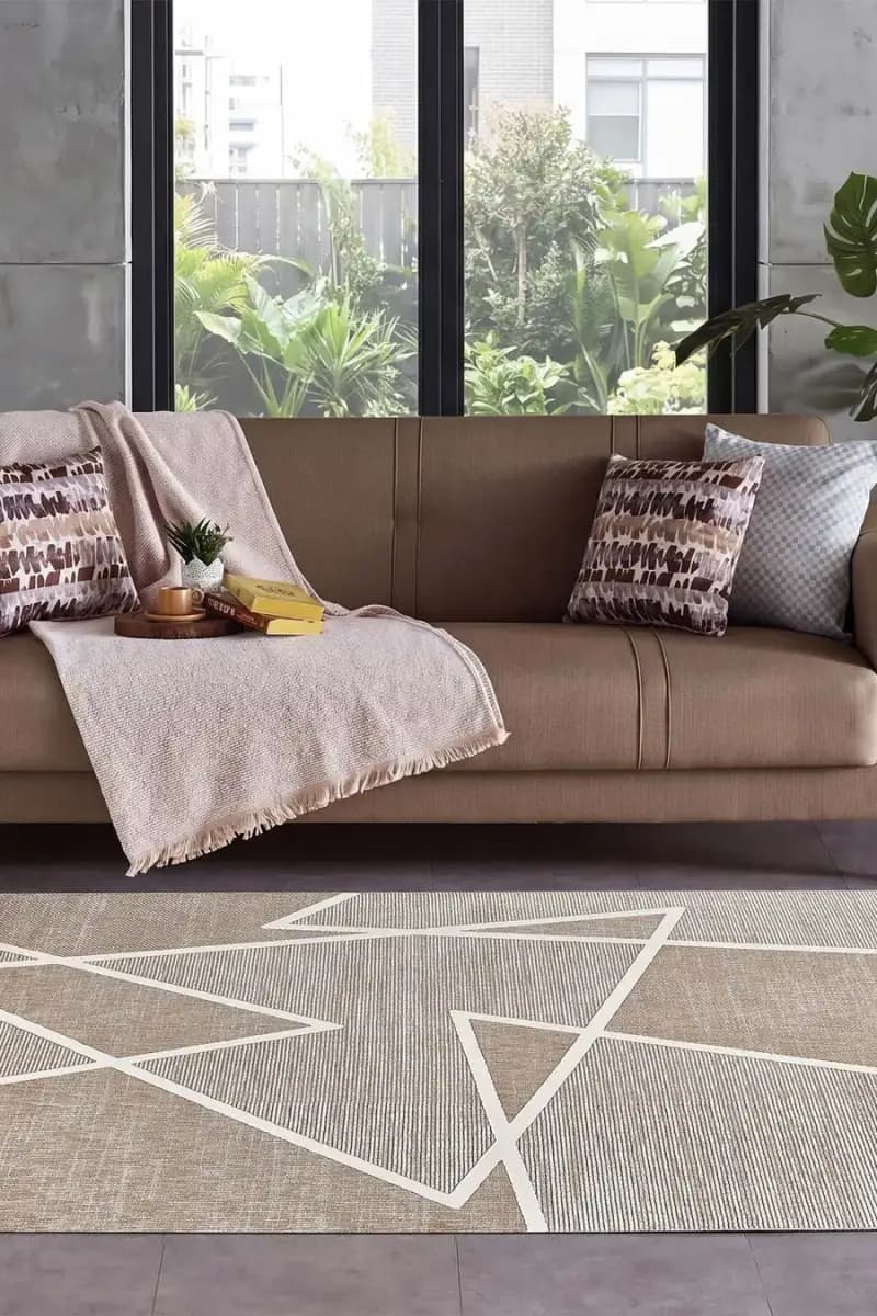 Adara 18352 Dikdörtgen Tozumaz Halı 200x290 - Bej