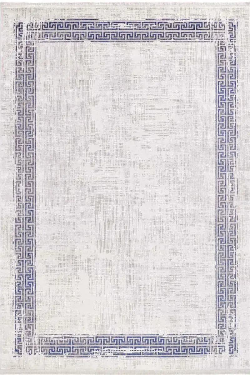 Black&Brown 11298 Doğal İplik Dikdörtgen Makine Halısı 160x230 - Mavi 4
