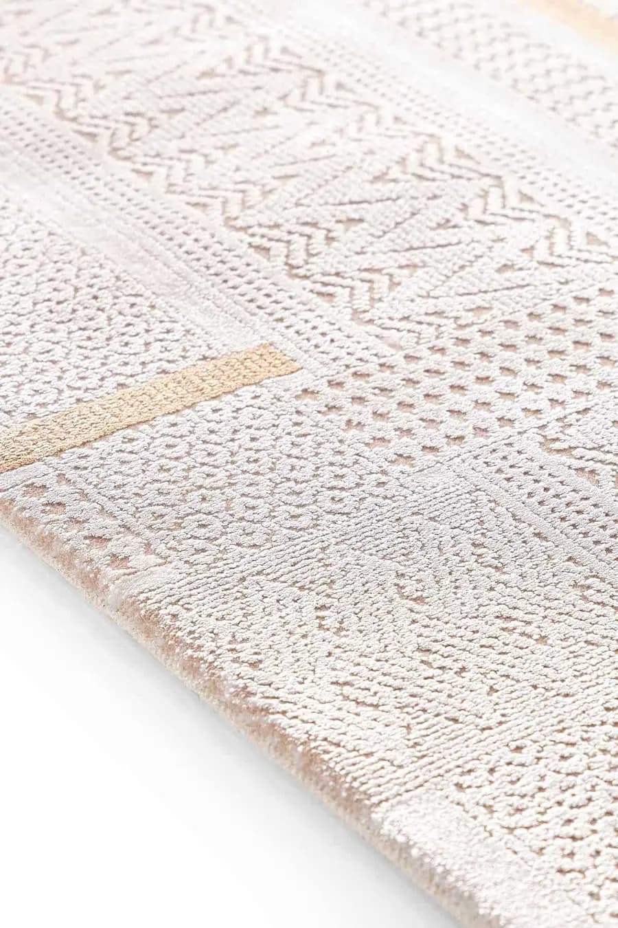 Black&Brown 15470 Dikdörtgen Doğal İplik Makine Halısı 100X300 - Sarı 3