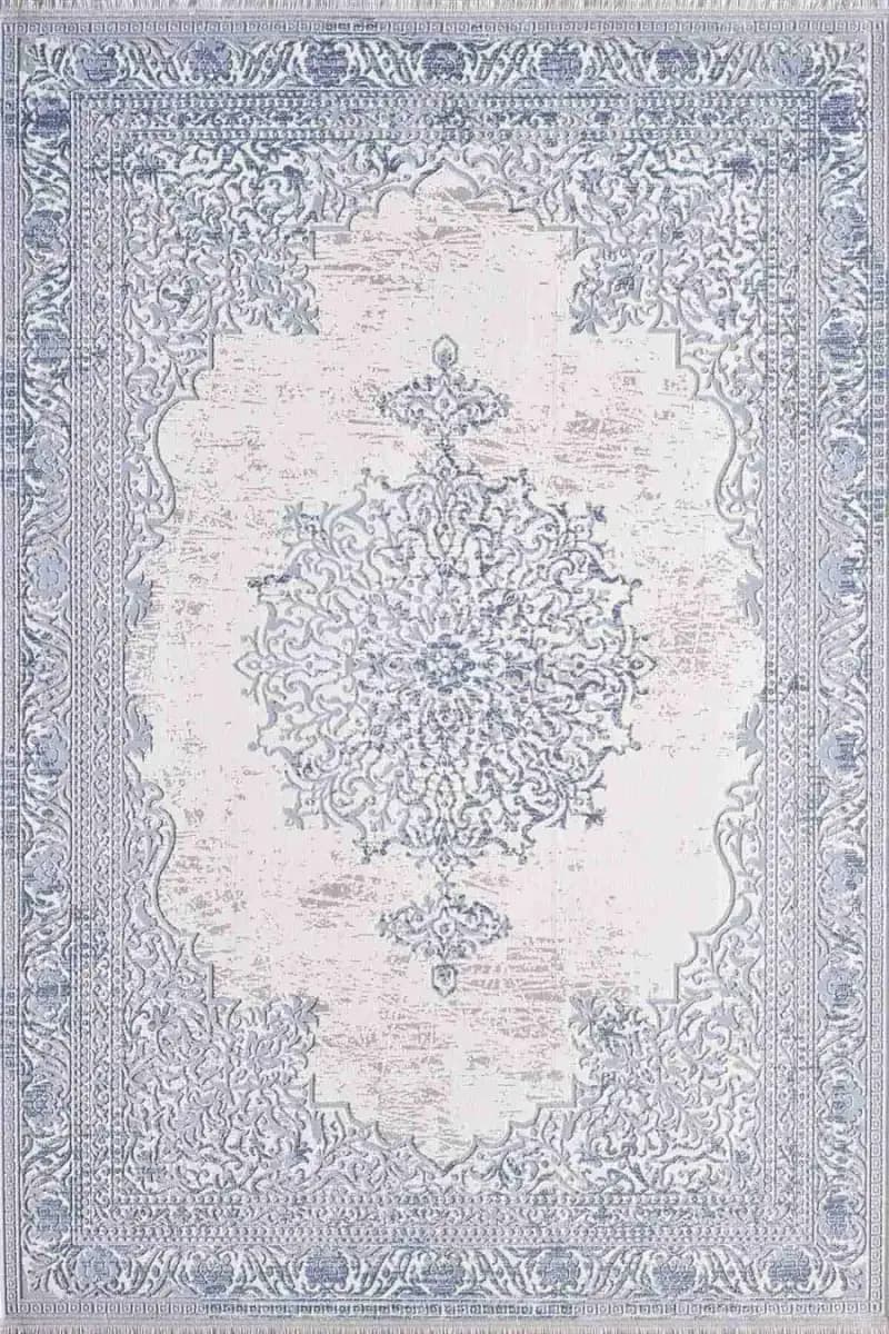 Carissa 11329 Dikdörtgen Akrilik Makine Halısı 100X200 - Mavi 2