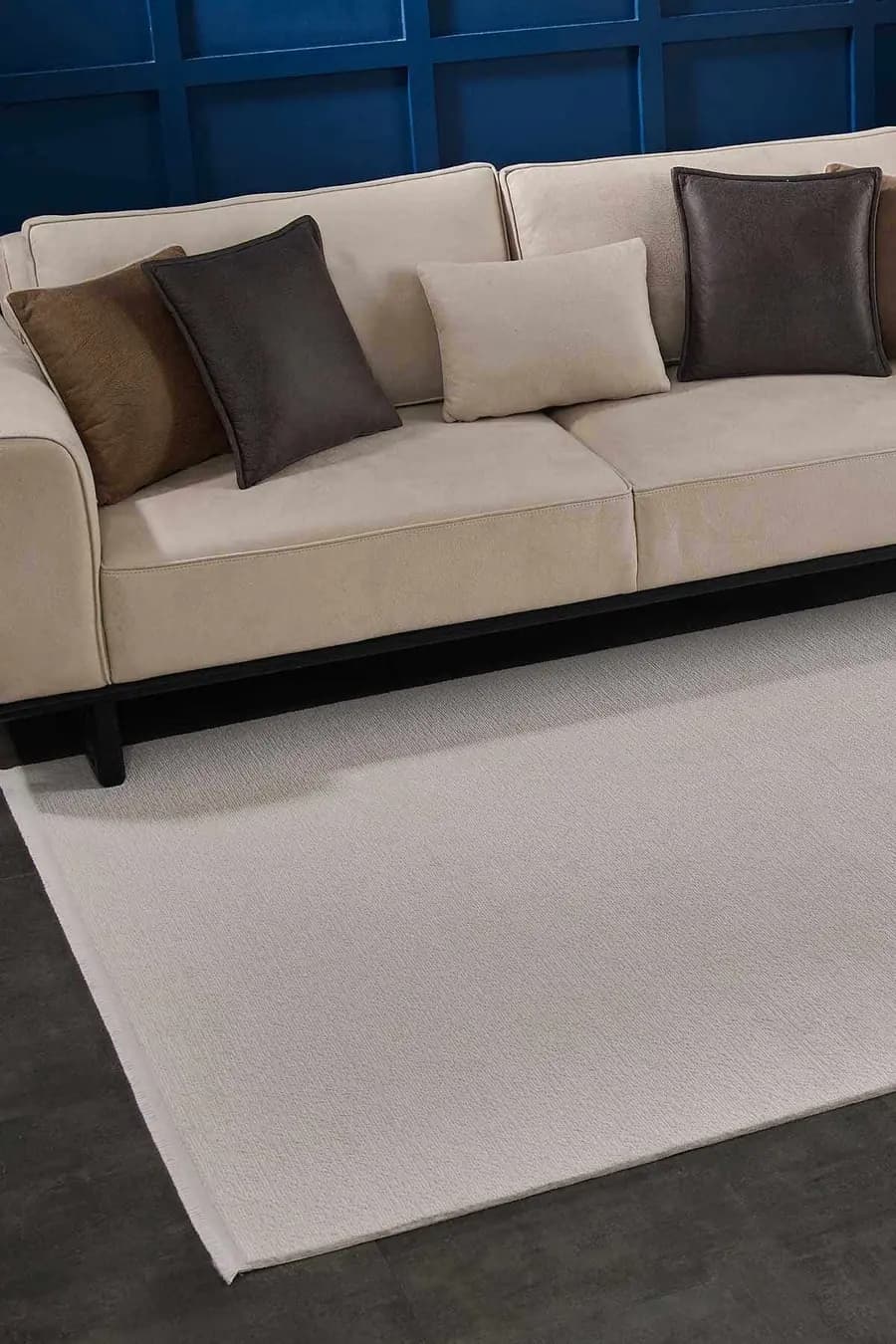 Carissa 11330 Dikdörtgen Akrilik Makine Halısı 120X180 - Krem