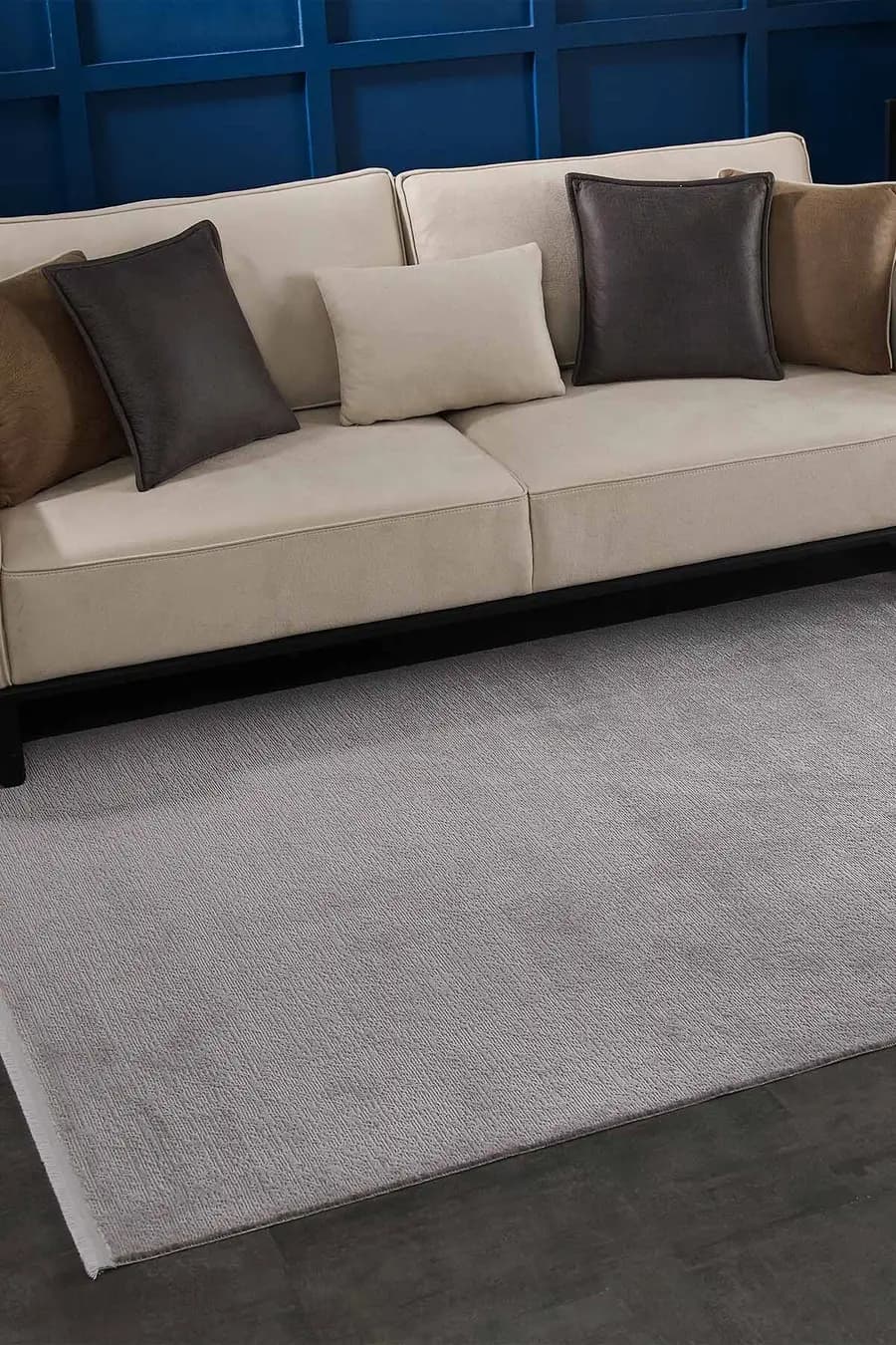 Carissa 11330 Dikdörtgen Akrilik Makine Halısı 160X230 - Gri