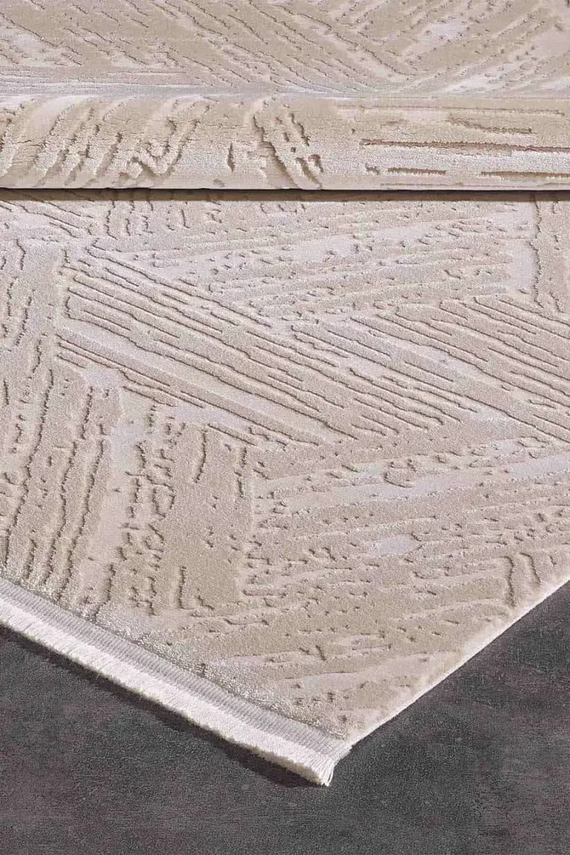 Carissa 11331 Dikdörtgen Akrilik Makine Halısı 160X230 - Krem 4