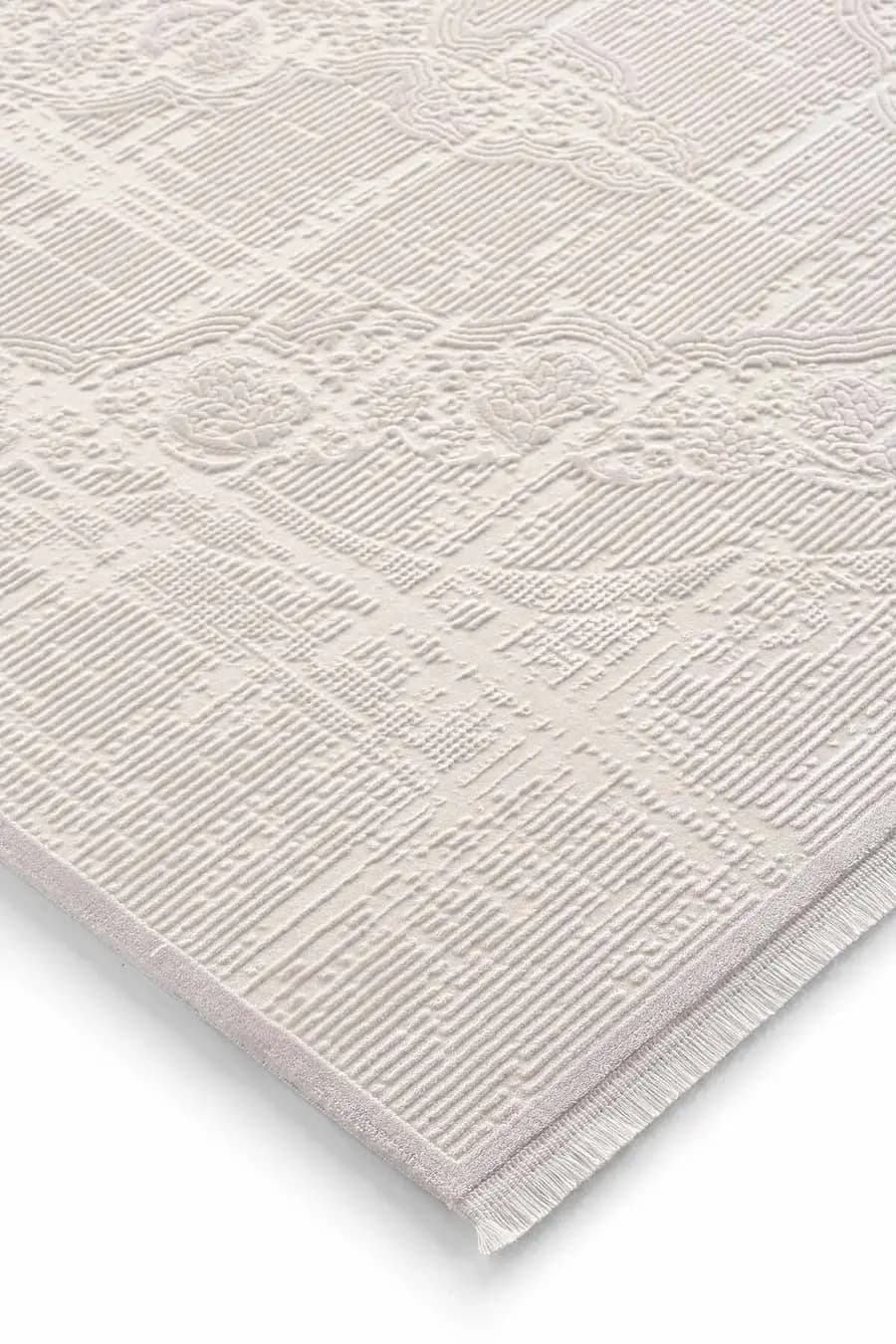 Carissa 16320 Dikdörtgen Akrilik Makine Halısı 160X230 - Krem 4