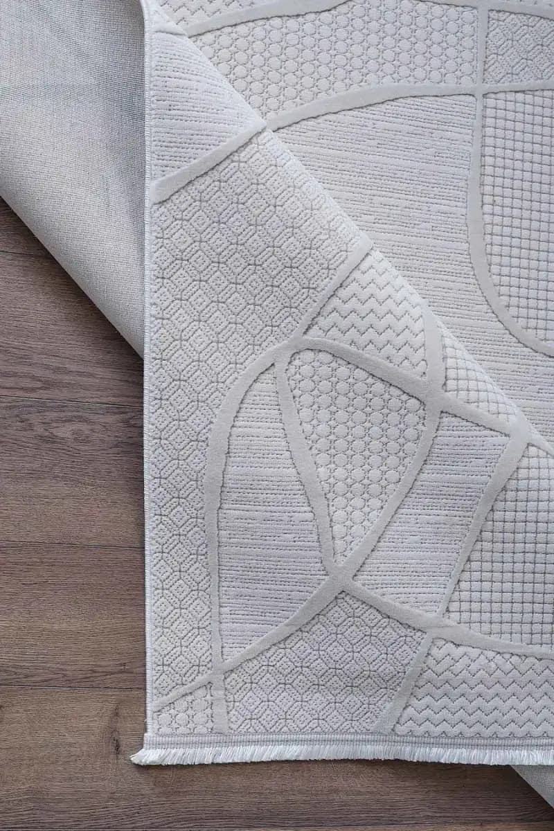 Deco Avior 17180 Dikdörtgen Geometrik Desenli Halı 80x000 - Krem 6