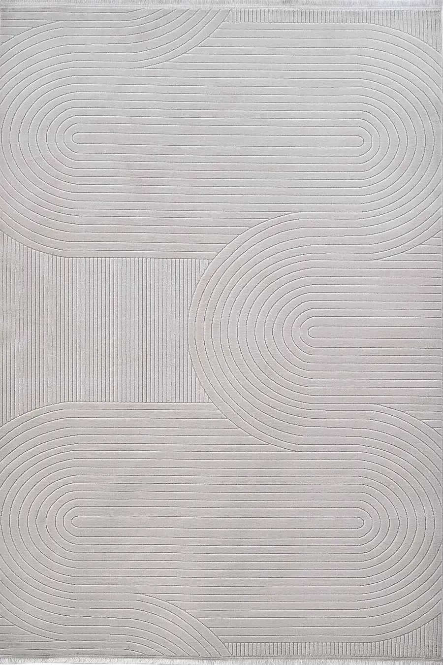 Deco Avior 17447 Dikdörtgen Geometrik Desenli Halı 80x000 - Krem 2