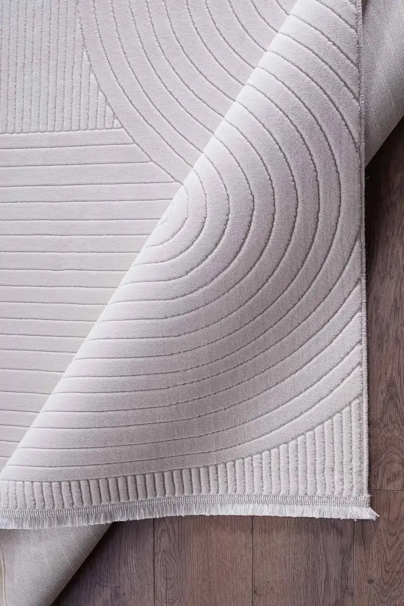 Deco Avior 17447 Dikdörtgen Geometrik Desenli Halı 80x000 - Krem 4