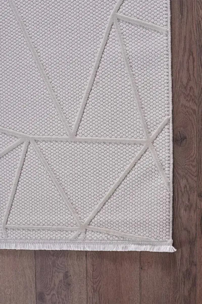 Deco Avior 17452 Dikdörtgen Geometrik Desenli Halı 80x000 - Krem 4