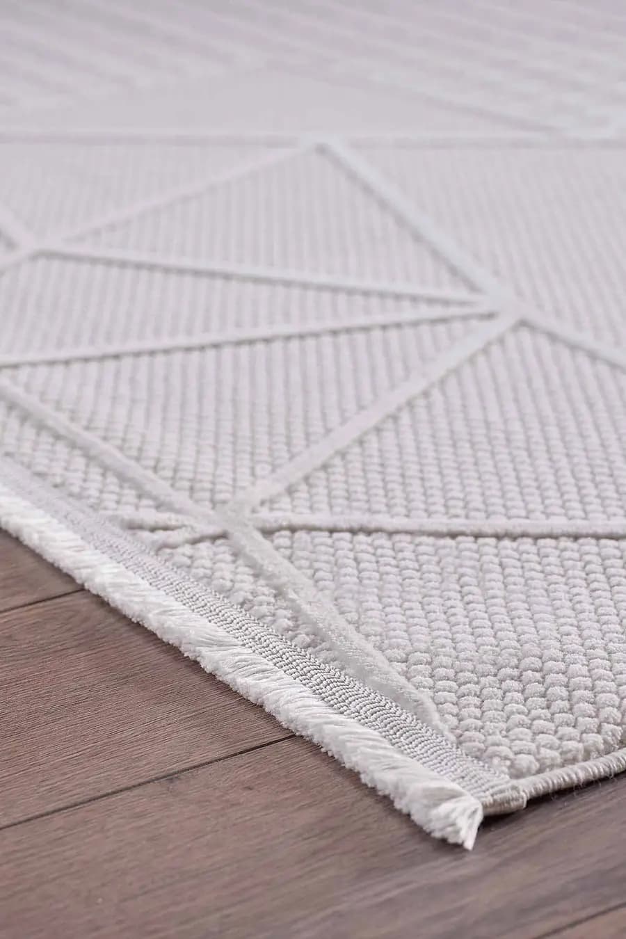 Deco Avior 17452 Dikdörtgen Geometrik Desenli Halı 80x000 - Krem 5