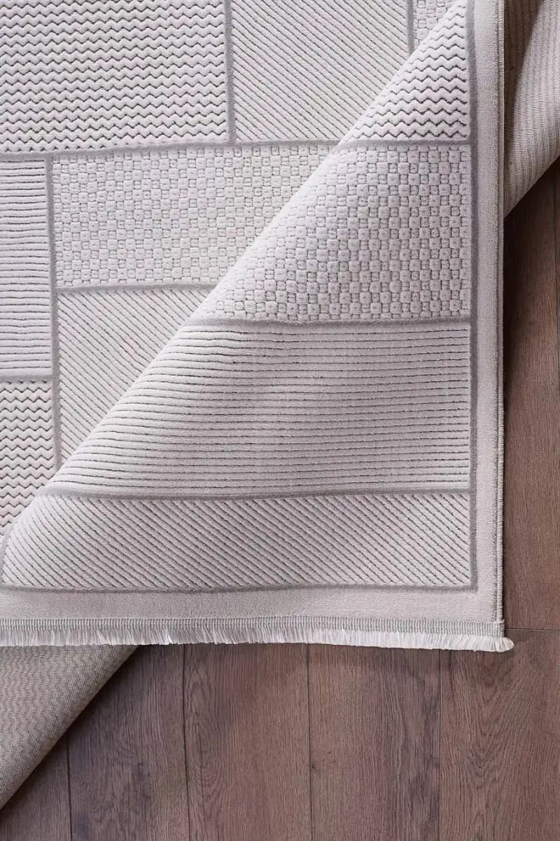 Deco Avior 17612 Dikdörtgen Geometrik Desenli Halı 80x000 - Krem 4