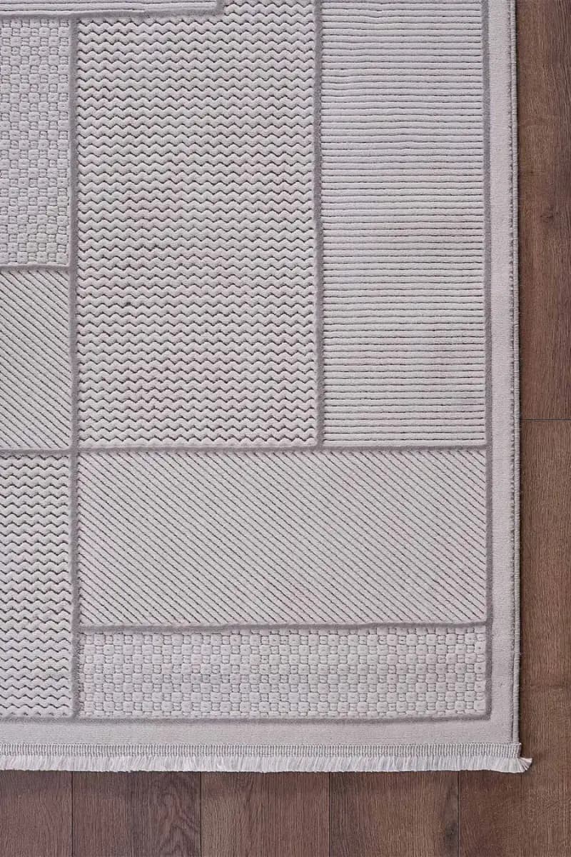 Deco Avior 17612 Dikdörtgen Geometrik Desenli Halı 80x000 - Krem 5