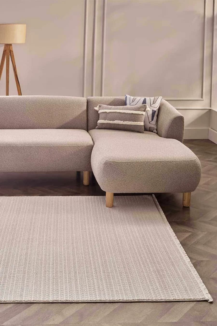 Deco Curlina 80044 Dikdörtgen Bukleli Halı 160x000 - Bej 4
