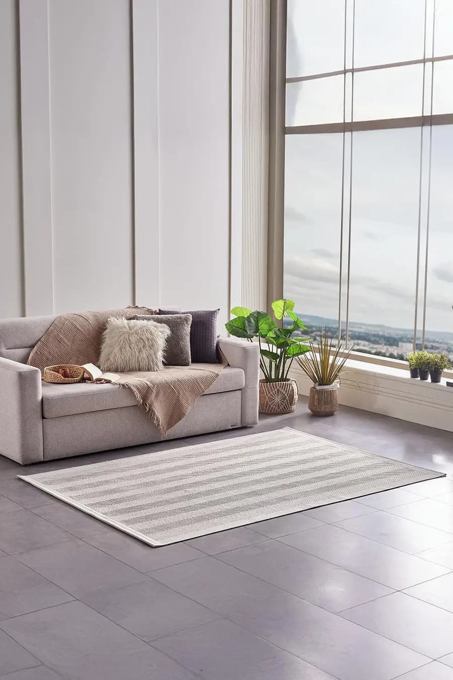 Deco Sisal 80140 Dikdörtgen Yıkanabilir Antitoz Halı 80X150 - Bej
