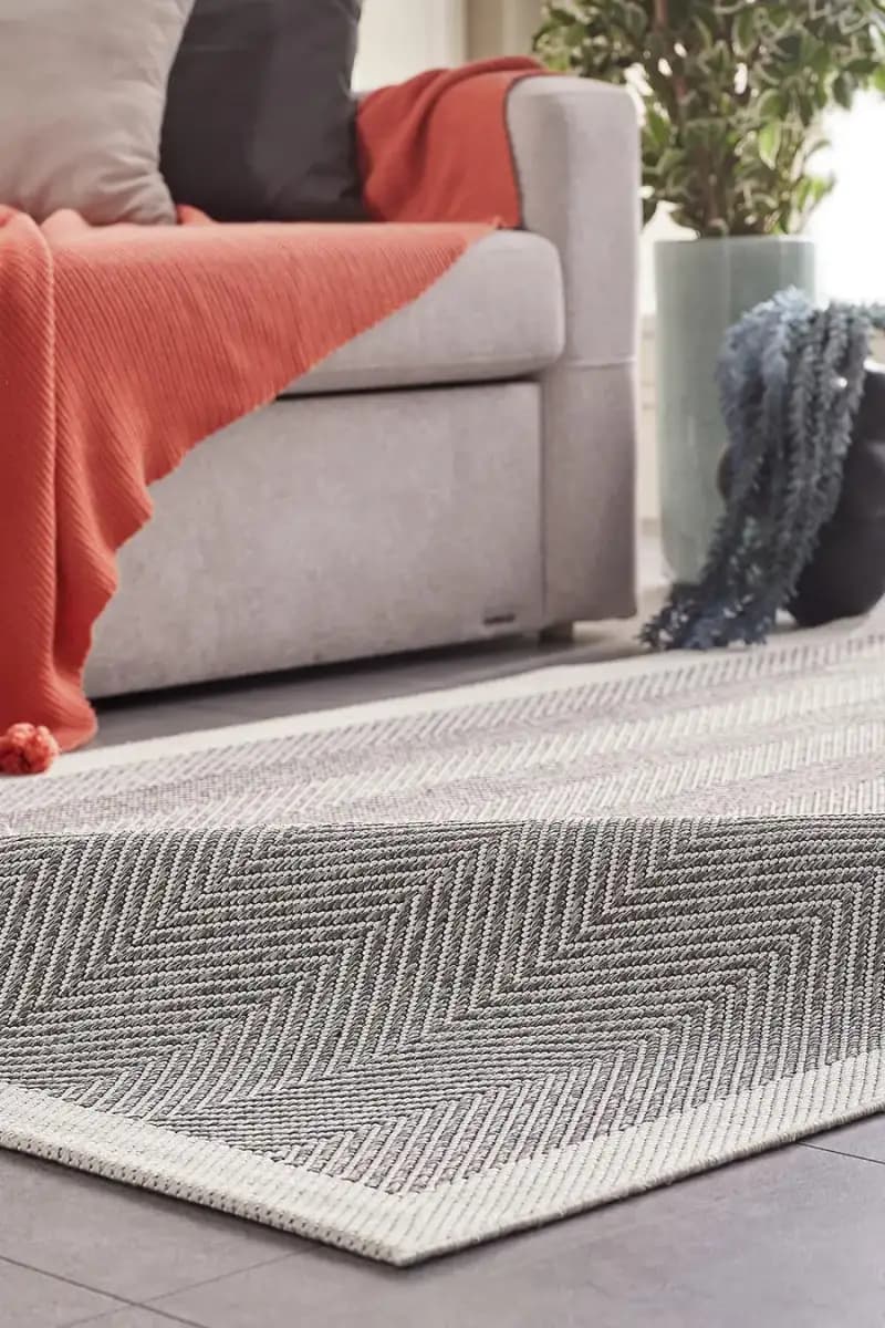 Deco Sisal 80140 Dikdörtgen Yıkanabilir Antitoz Halı 80X150 - Gri 3