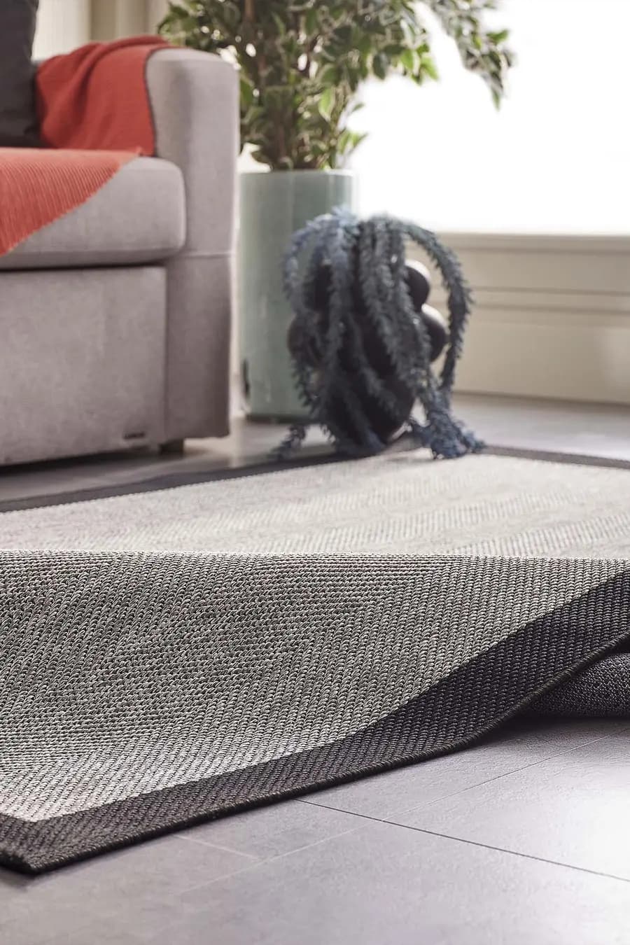 Deco Sisal 80142 Dikdörtgen Yıkanabilir Antitoz Halı 80X150 - Gri 3