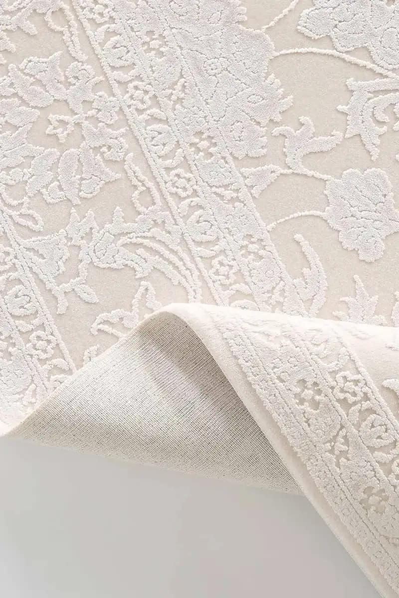 Esiliva 11309 Dikdörtgen Doğal İplik Makine Halısı 160X230 - Krem 4