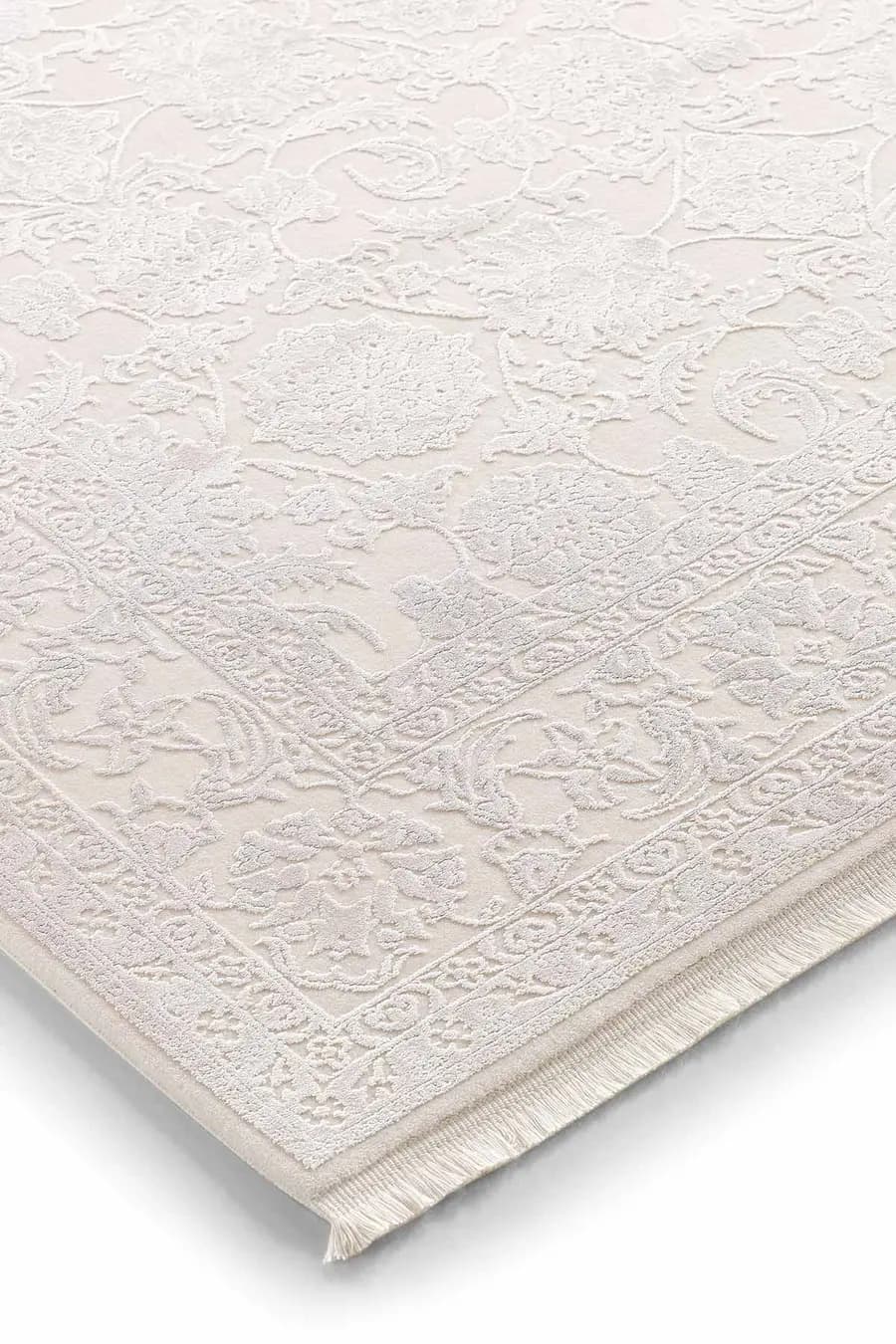 Esiliva 11309 Dikdörtgen Doğal İplik Makine Halısı 160X230 - Krem 5