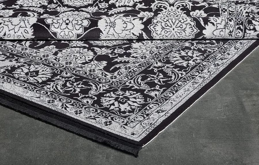 Esiliva 11309 Dikdörtgen Doğal İplik Makine Halısı 200X290 - Siyah 2
