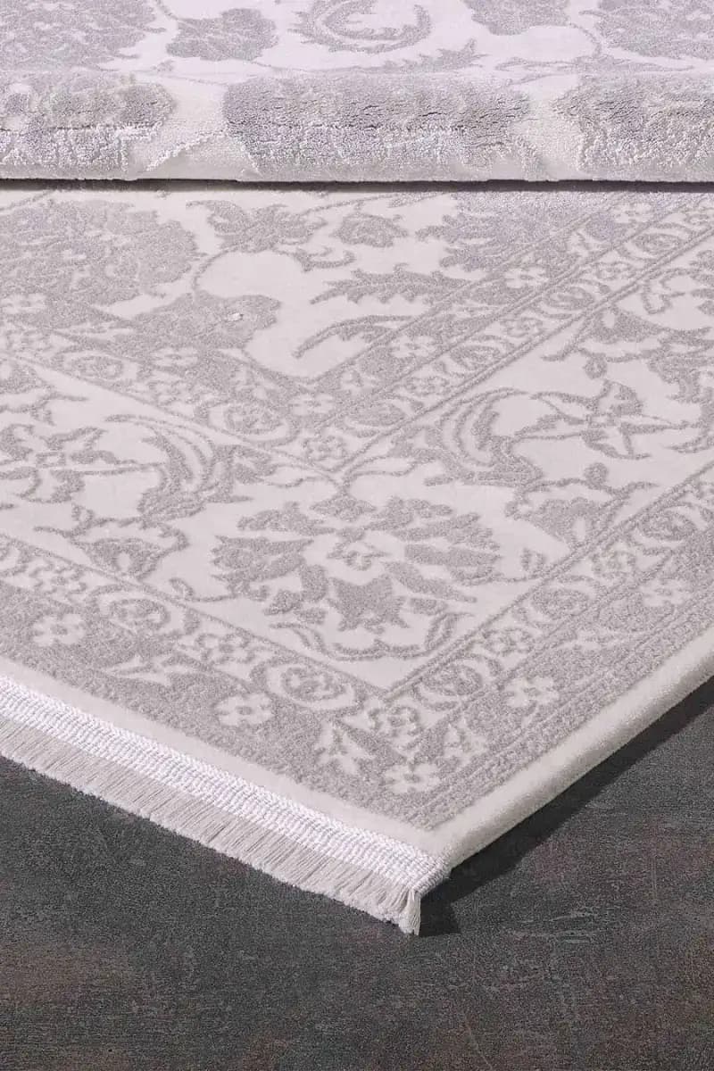 Esiliva 11309 Dikdörtgen Doğal İplik Makine Halısı 240X340 - Gri 4