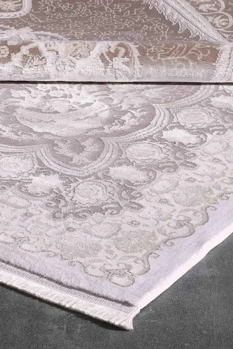 Esiliva 11431 Dikdörtgen Doğal İplik Makine Halısı 160X230 - Vizon 4
