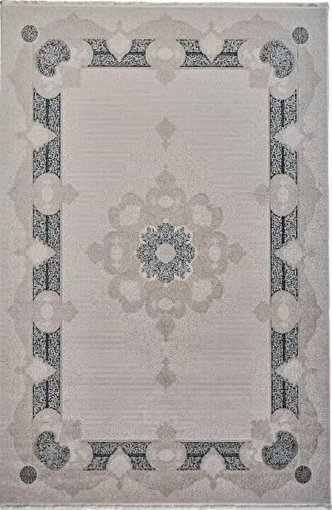 Esiliva 13919 Dikdörtgen Doğal İplik Makine Halısı 240X340 - Mavi