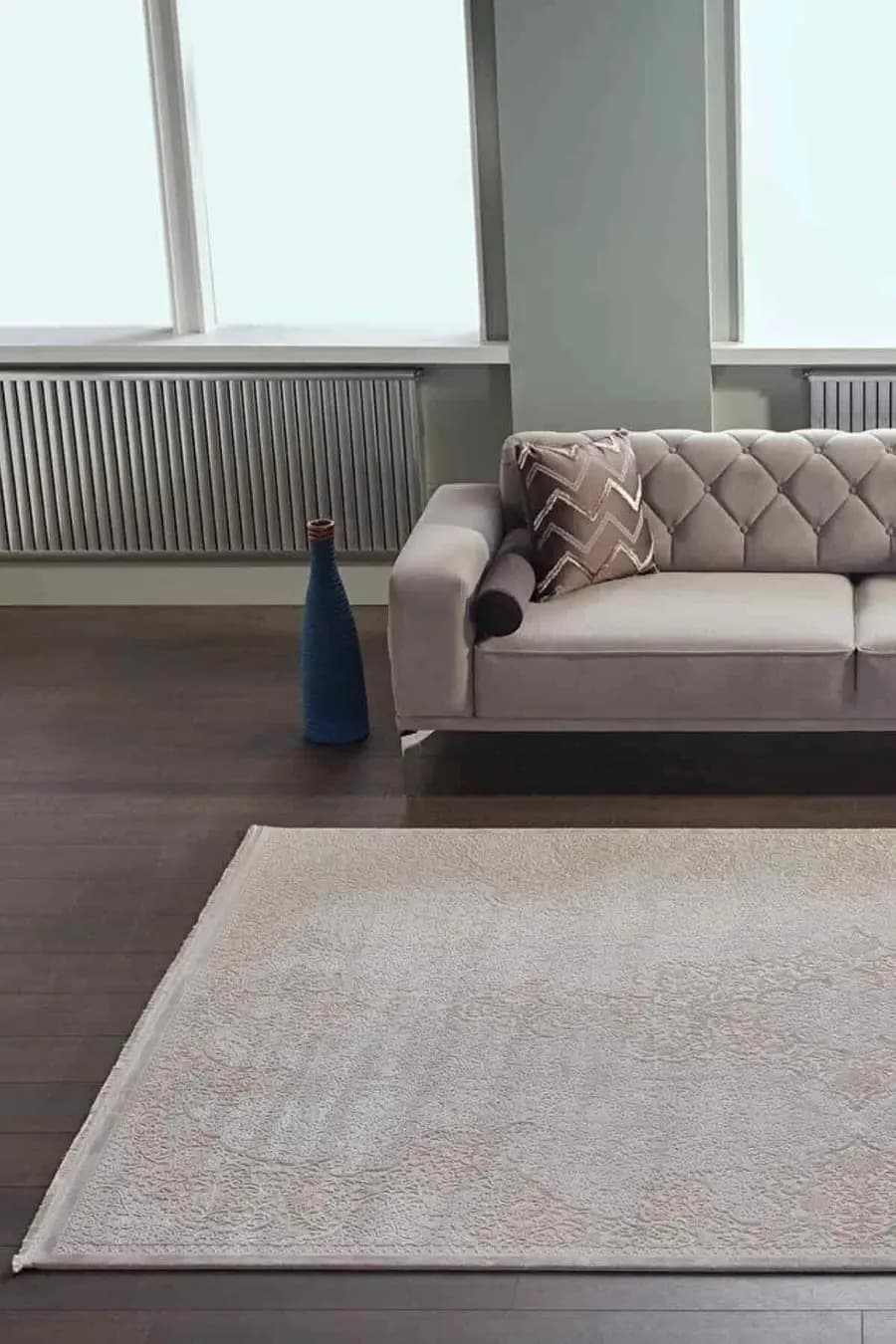 Esiliva 13921 Dikdörtgen Doğal İplik Makine Halısı 120X180 - Vizon