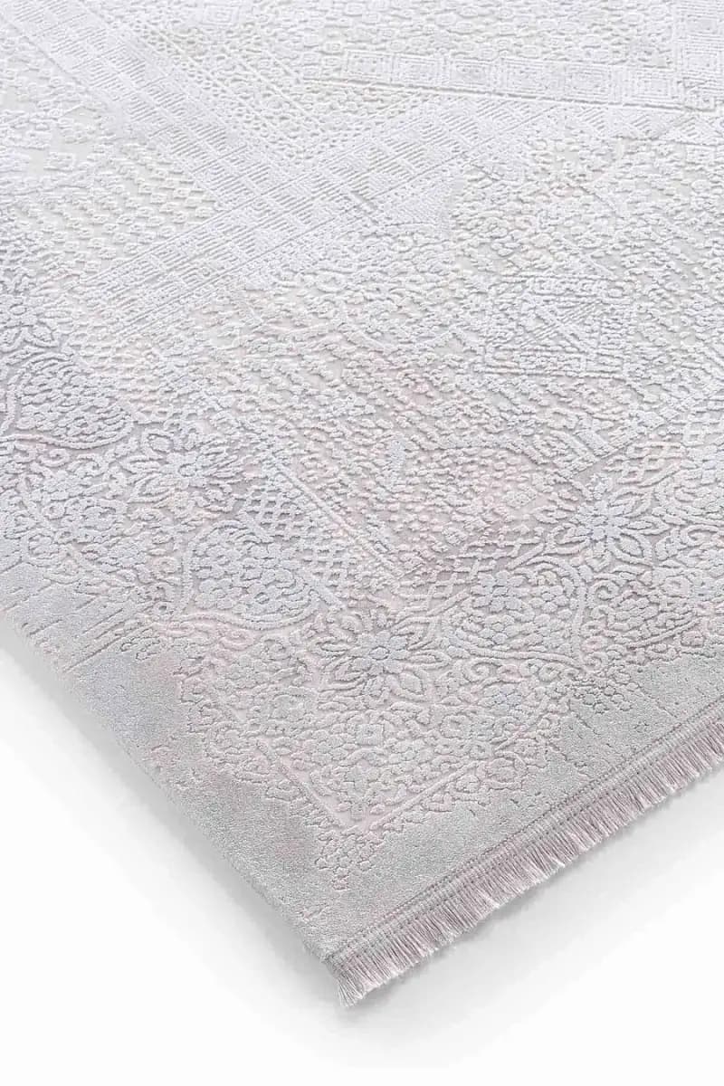 Esiliva 16717 Dikdörtgen Doğal İplik Makine Halısı 160X230 - Gri 4