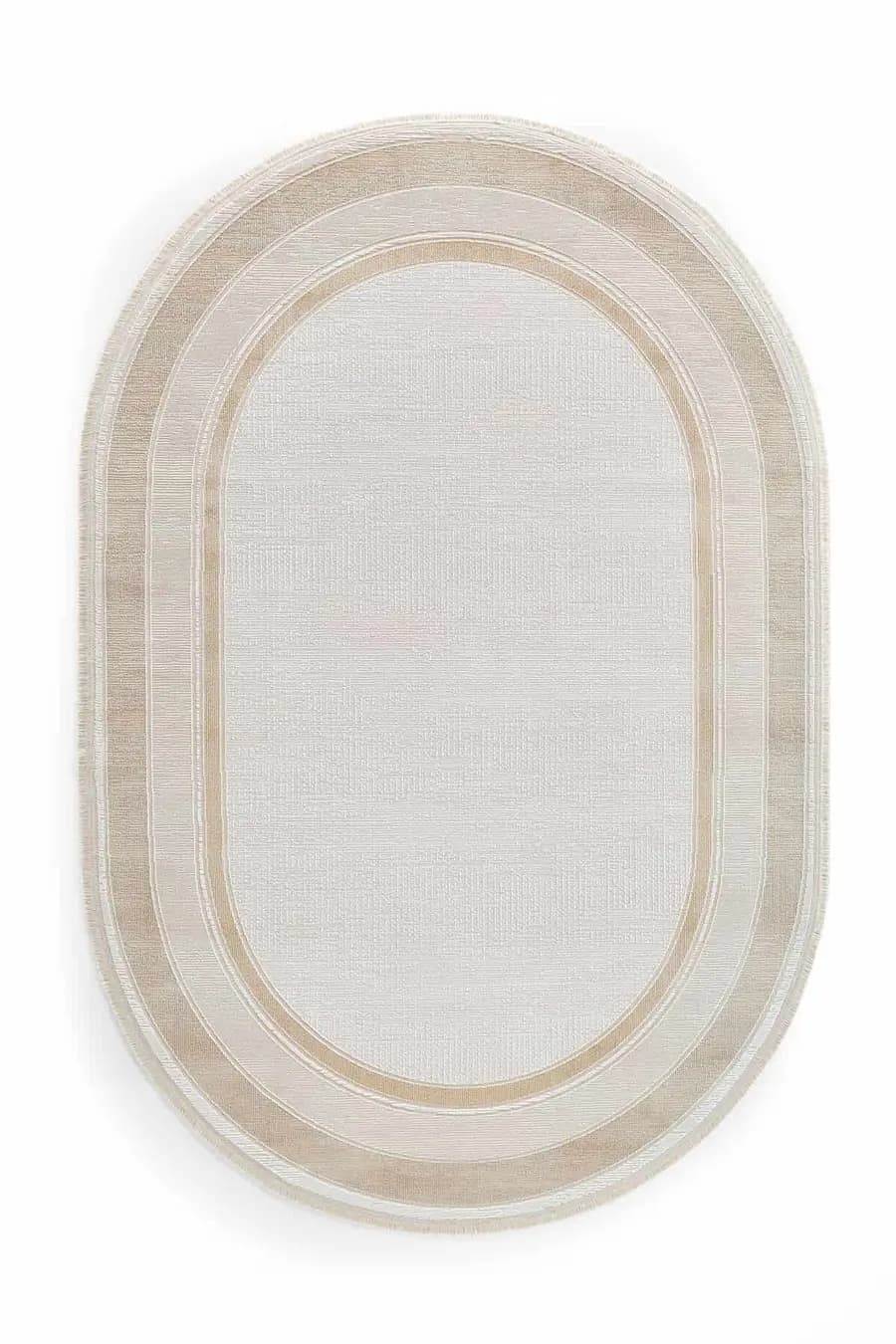 Galina 16649 Oval Akrilik Makine Halısı 160x230 - Sarı 2
