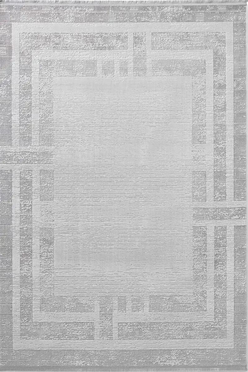 Galina 16650 Dikdörtgen Akrilik Makine Halısı 160X230 - Gri 2