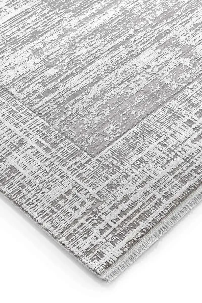 İpekzade100 11379 Dikdörtgen Akrilik Makine Halısı 240X340 - Gri 3
