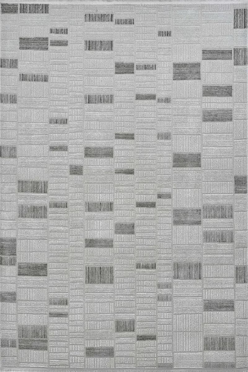 Ledax 17744 Dikdörtgen Polyester Makine Halısı Gri - 160X230 2