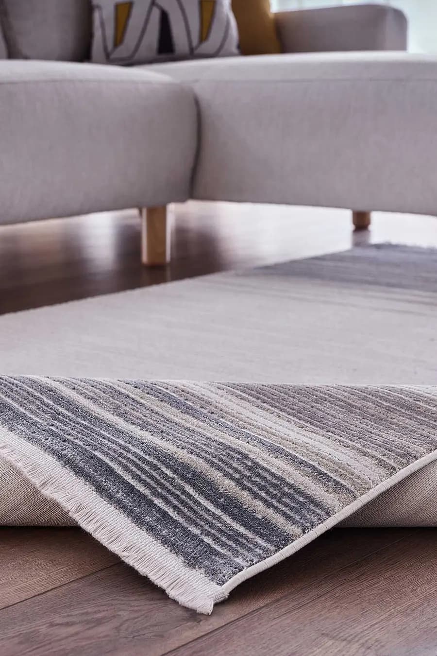 Ledax 17749 Dikdörtgen Polyester Makine Halısı Mavi - 160X230 4