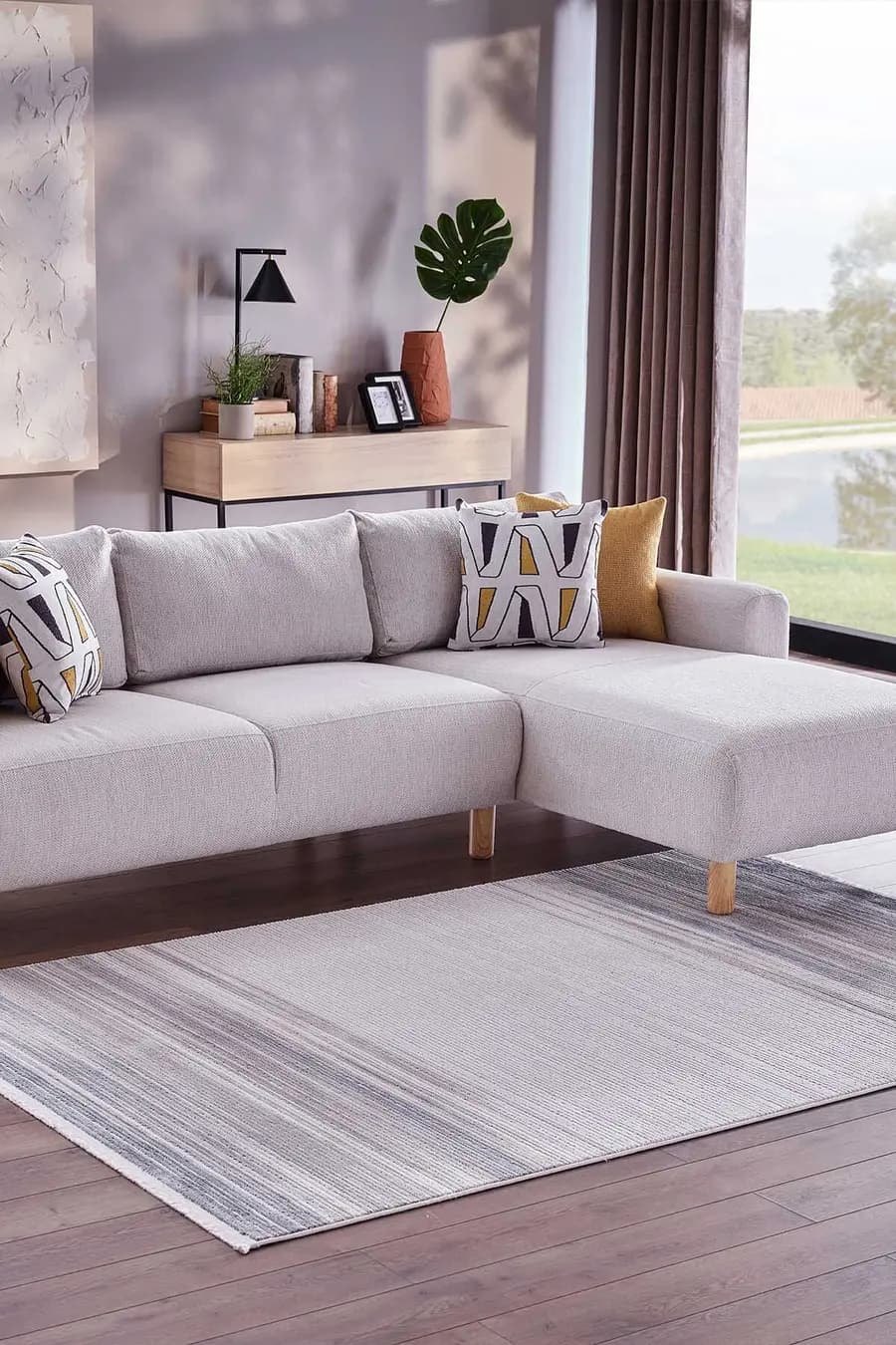 Ledax 17749 Dikdörtgen Polyester Makine Halısı Multi - 160X230
