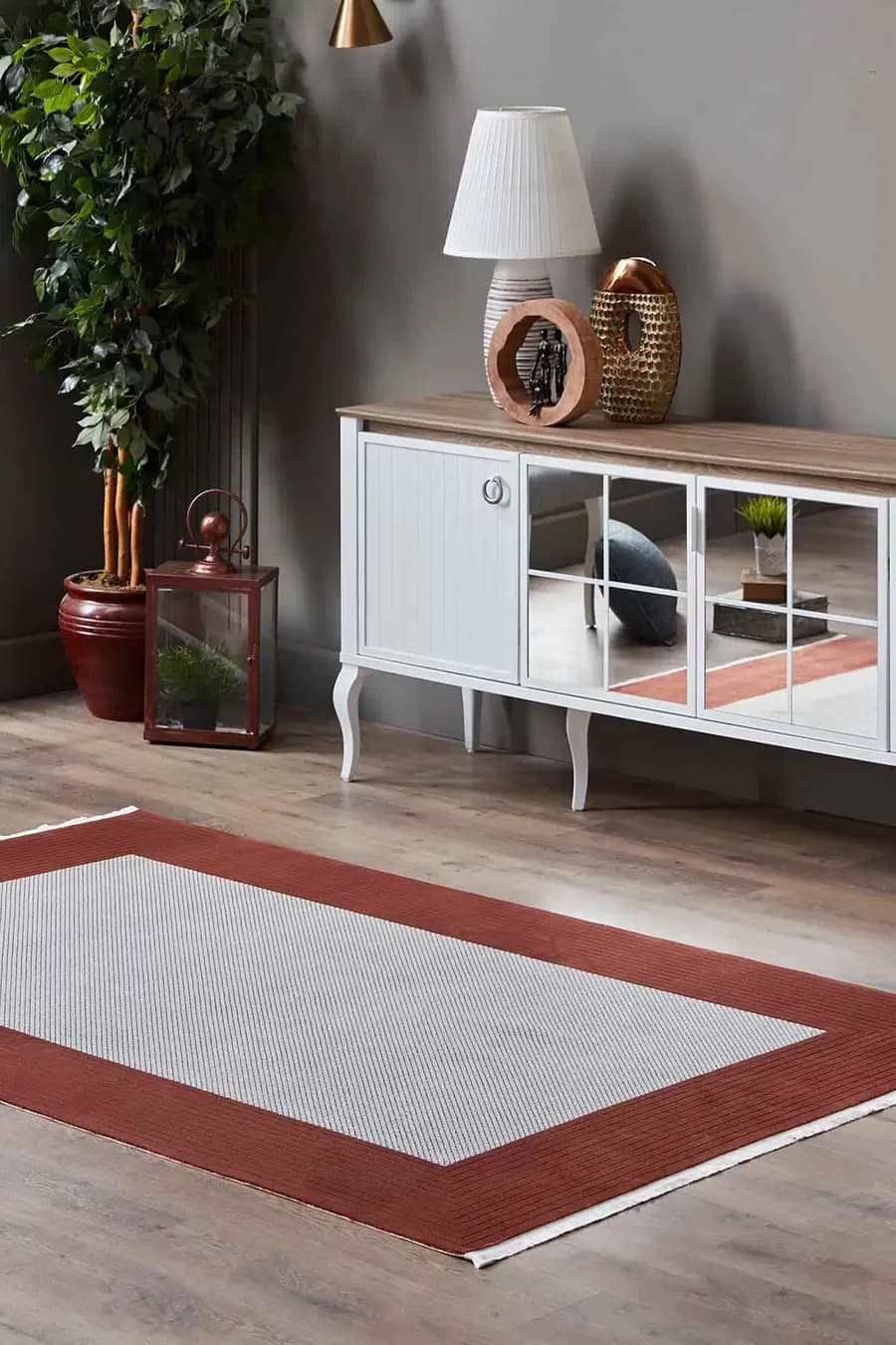 Tierra 12885 Dikdörtgen Tozumaz Makine Halısı 200X290 - Bakır