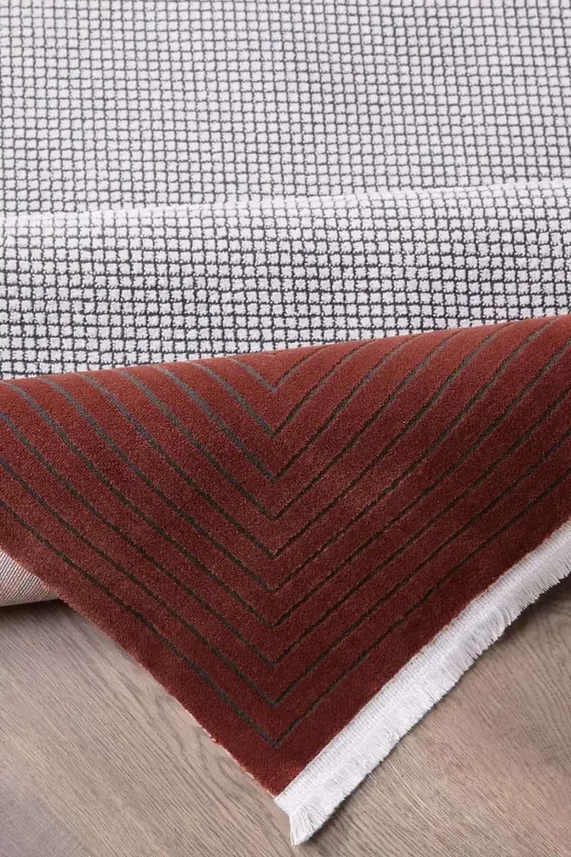 Tierra 12885 Dikdörtgen Tozumaz Makine Halısı 200X290 - Bakır 4