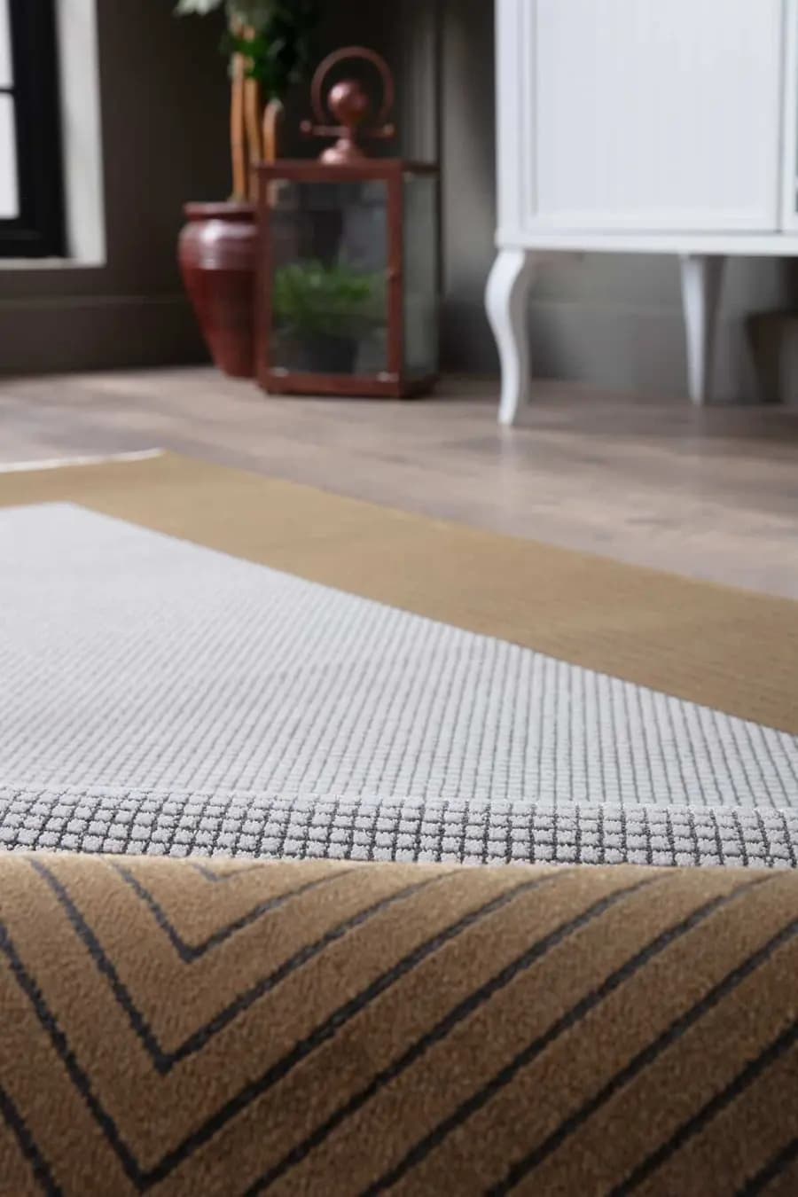 Tierra 12885 Dikdörtgen Tozumaz Makine Halısı 200X290 - Gold 4