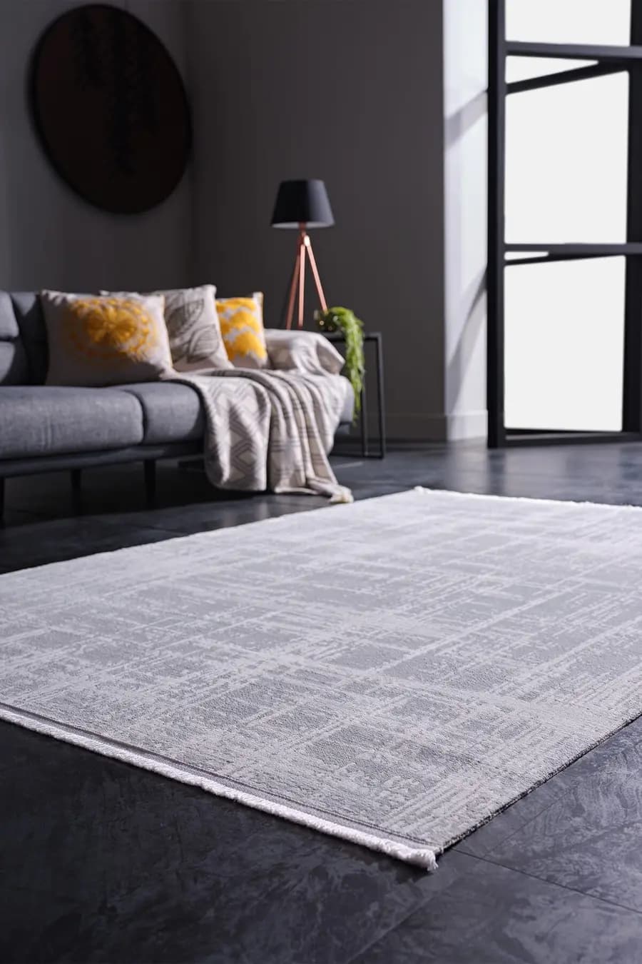 Venita 11961 Dikdörtgen Polyester Makine Halısı 200X290 - Beyaz