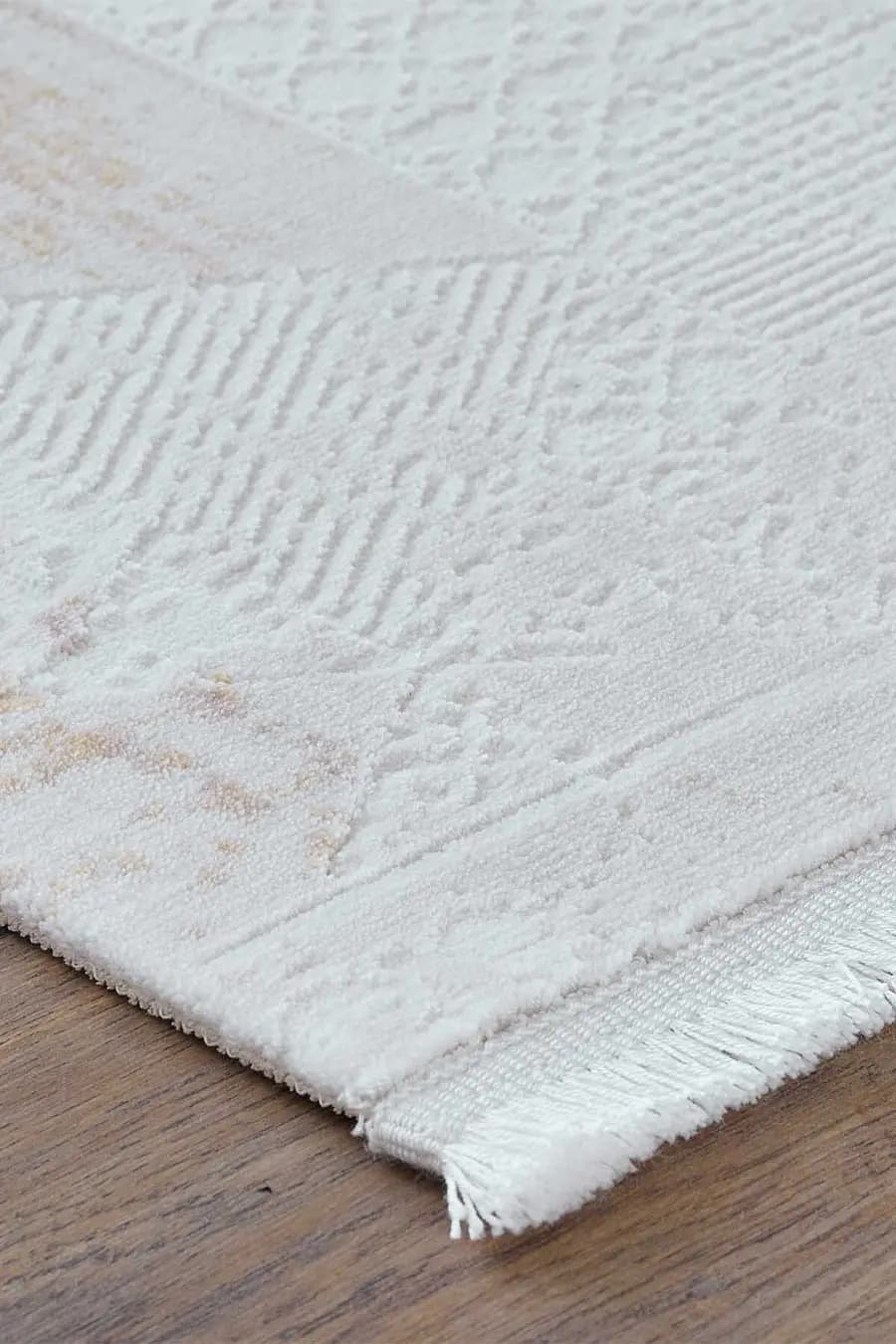 Viera 18823 Dikdörtgen Akrilik Makine Halısı 80x000 - Sarı