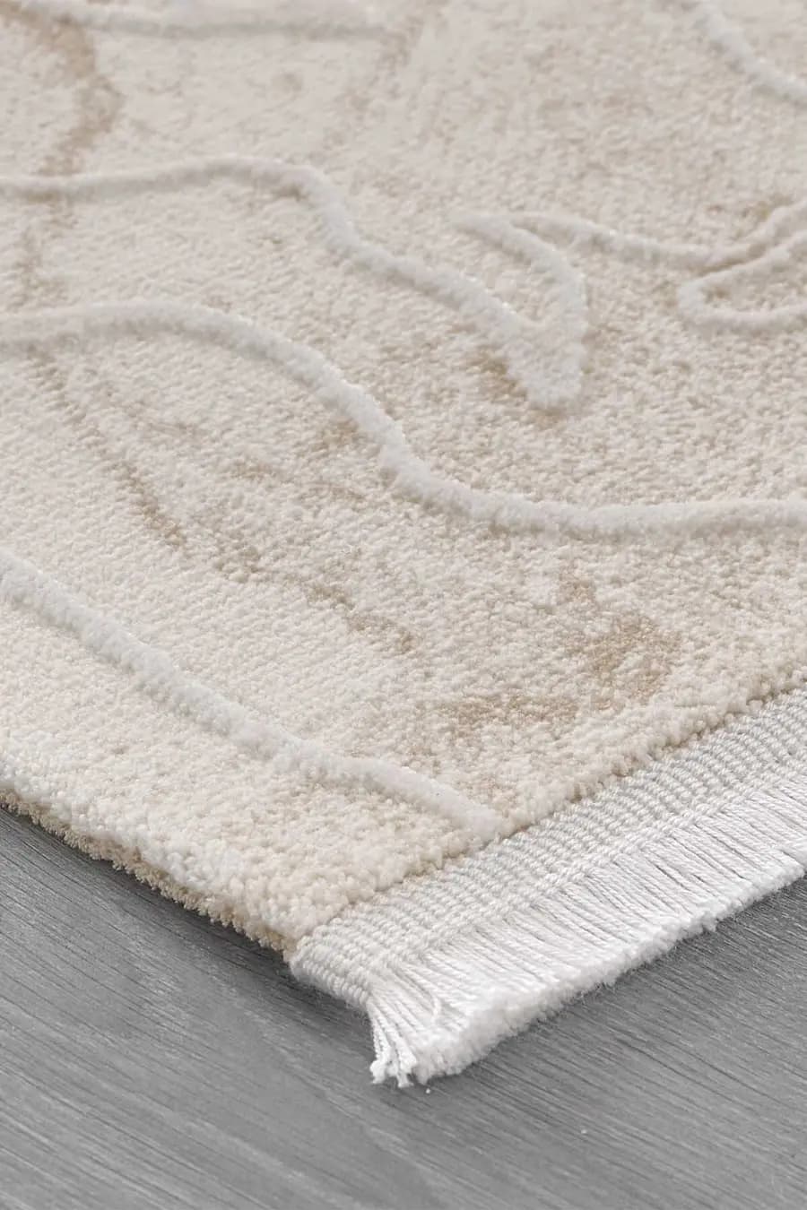Viera 18832 Dikdörtgen Akrilik Makine Halısı 80x000 - Bej 5