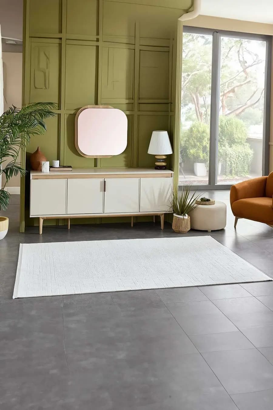 Viera 18837 Dikdörtgen Akrilik Makine Halısı 80x000 - Krem