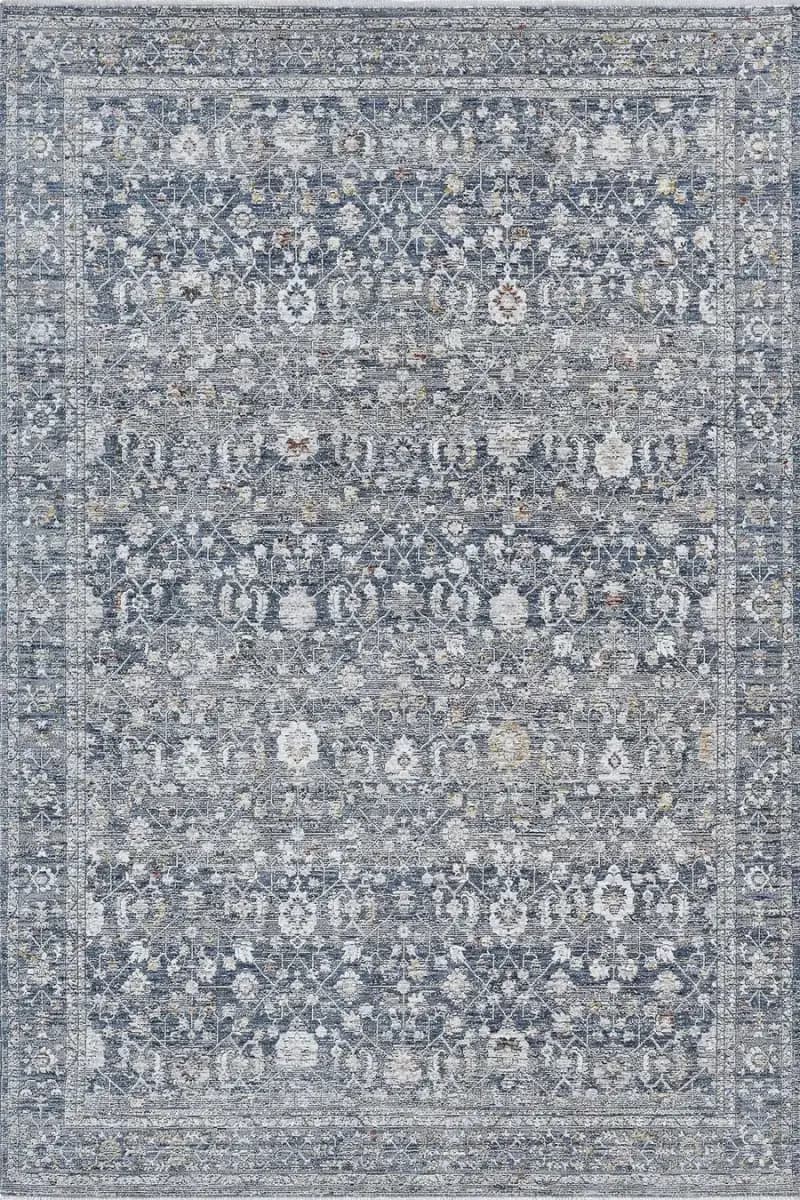 Vintage 80156 Dikdörtgen Antitoz Makine Halısı 100x300 - Mavi 2